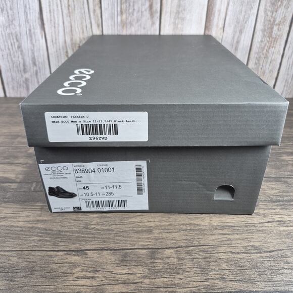 ECCO St.1 Hybrid Black Leather Penny Loafers Men\'s Sz 11-11.5 EU45 New w/Box main image 5
